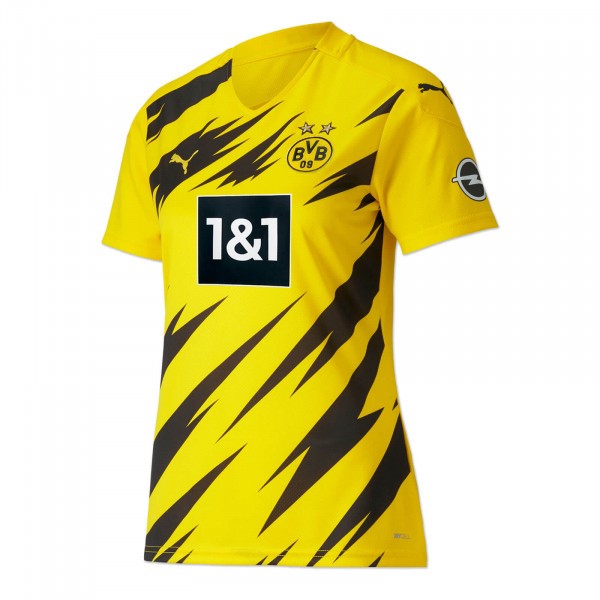 Maillot Football Borussia Dortmund Domicile Femme 2020-21 Jaune